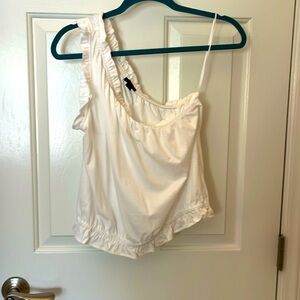 Ann Taylor one shoulder ruffle top